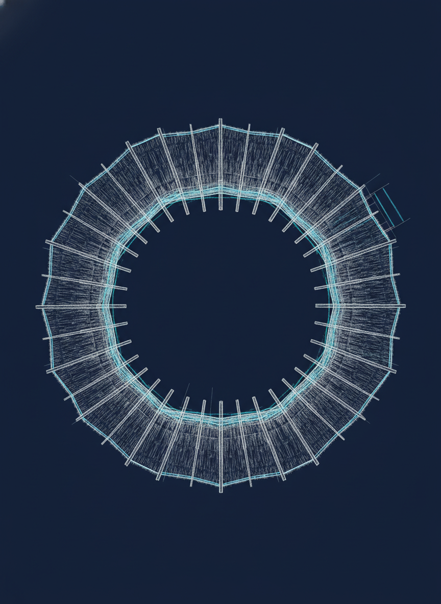 Arquitectura shapono Yanomami— estructura circular de datos